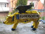 Goldenes Flügelschwein zum Führerschein - Goldene Flügel-Sparschweine