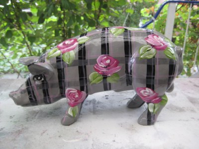 Schweinchen im Karo Design